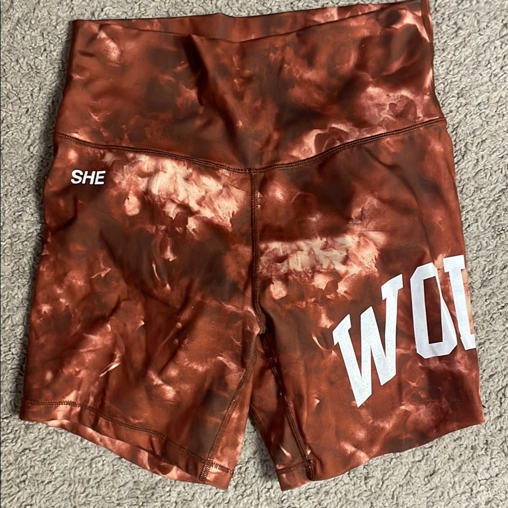 Darc Sport Women's Athletic Shorts - Brown Tie-Dye